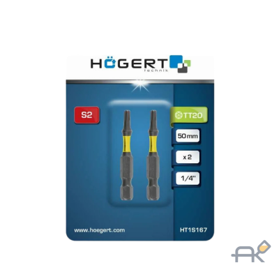 Биты ударные Т20. 50 мм. сталь S2. 2 шт. HOEGERT HT1S167